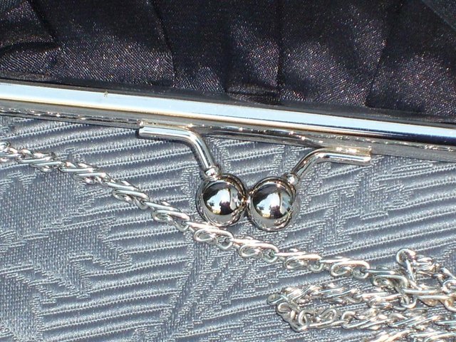 Image 5 of ACCESSORIZE Black Satin Bow Handbag/Clutch
