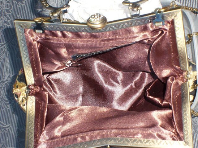 Image 5 of AMY GEE Velvet Beaded Handbag NEW!