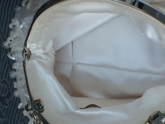 Image 5 of DEBUT White Bead Fringed Wedding Bag NEW!