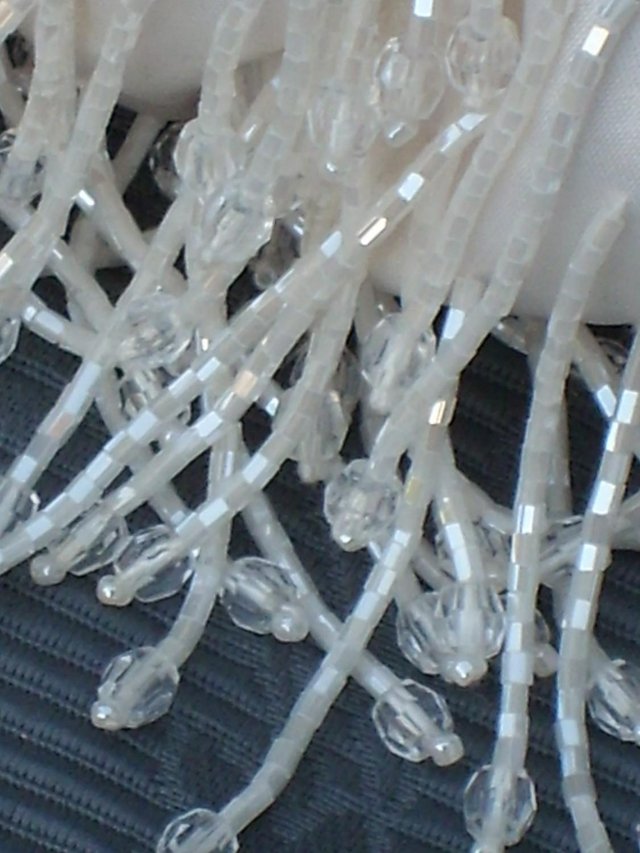 Image 9 of DEBUT White Bead Fringed Wedding Bag NEW!