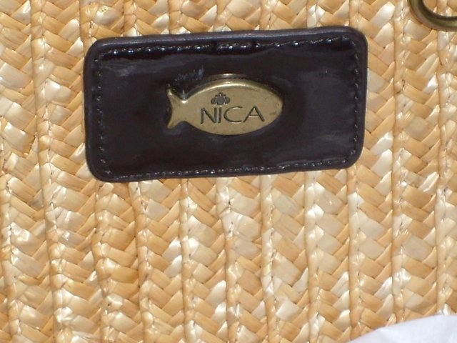 Image 6 of NICA Woven Straw Cross Body Handbag NEW!