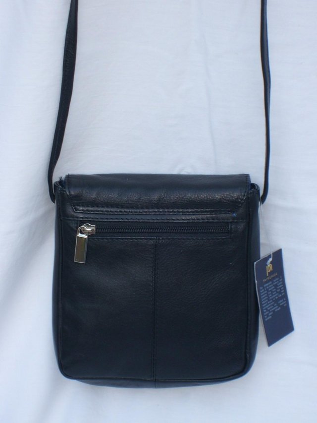 Image 2 of PRIMEHIDE Black Leather Cross Body Bag NEW!