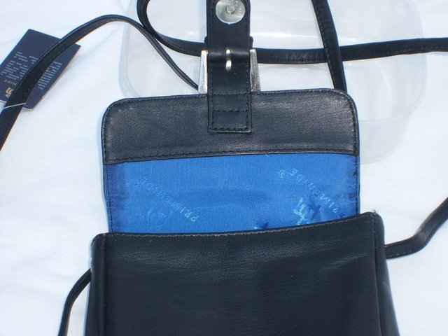 Image 3 of PRIMEHIDE Black Leather Cross Body Bag NEW!