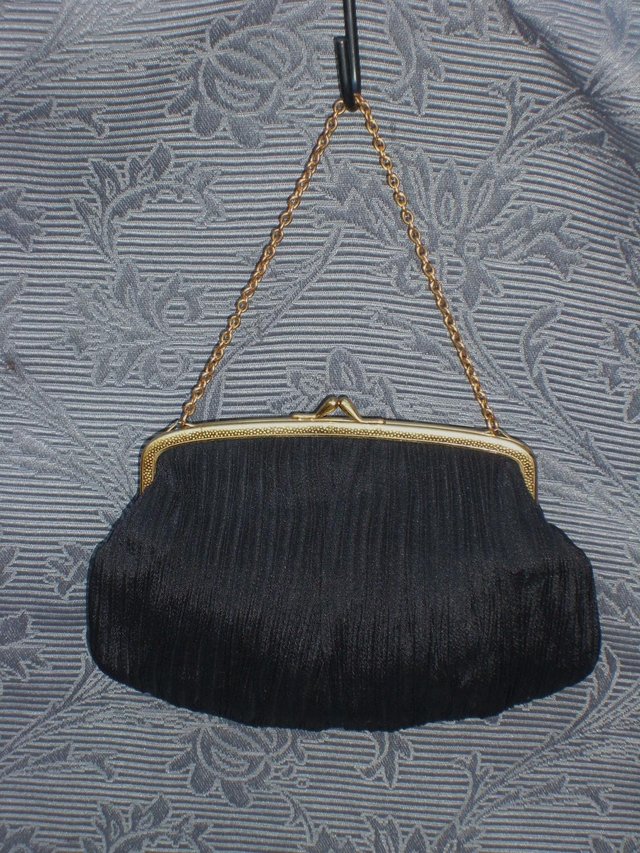 Image 2 of Vintage SALISBURYS Black Wrist Bag/Purse