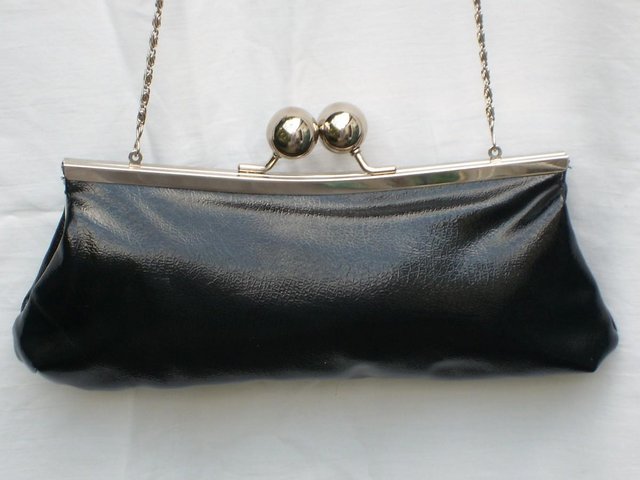 Image 4 of ACCESSORIZE Black Ball Snap Top Handbag/Clutch