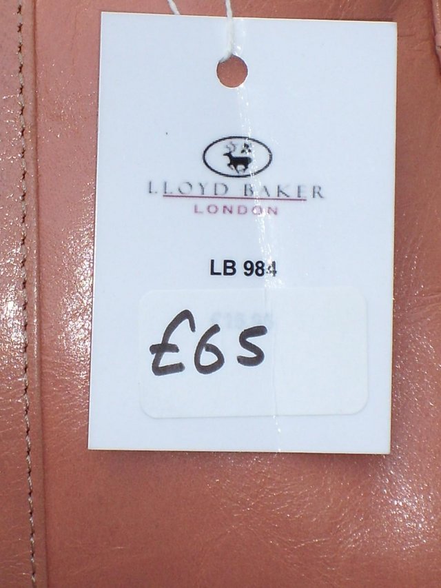 Image 6 of Lloyd Baker Salmon Leather Shoulder Handbag - NEW