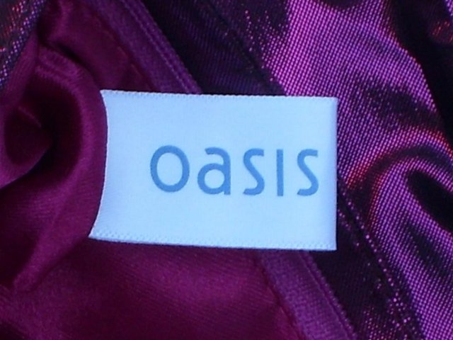 Image 5 of OASIS Metallic Pink Clutch Bag