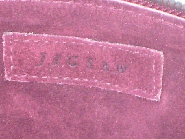 Image 5 of JIGSAW Dark Red Suede & Sequin Clutch Bag