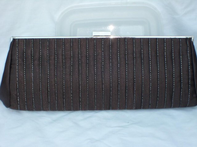Image 5 of ACCESSORIZE Brown Satin Clutch Bag