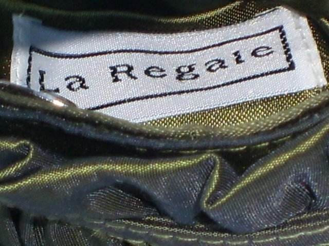 Image 5 of LA REGALE Green Satin Event Bag NEW WITH TAGS