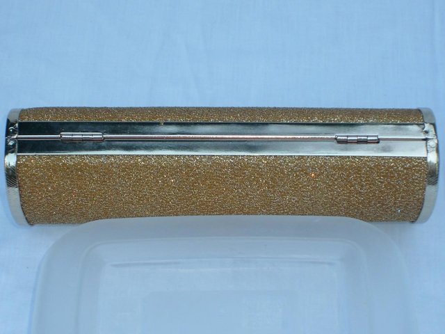Image 6 of Gold Lamé Hard Shell Handbag/Clutch NEW