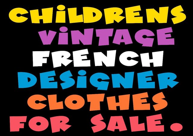 Preview of the first image of CHILDRENS VINTAGE FRENCH DESIGNER CLOTHES FOR SALE.