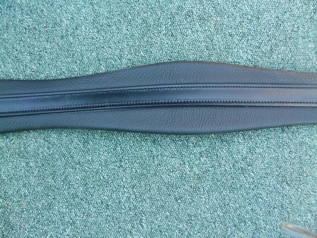 Image 3 of 46" Black Leather elasticated Atherstone girth