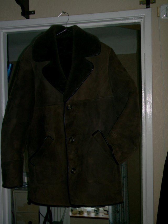 Image 3 of genuine sheepskin coat size 40 excellent condition