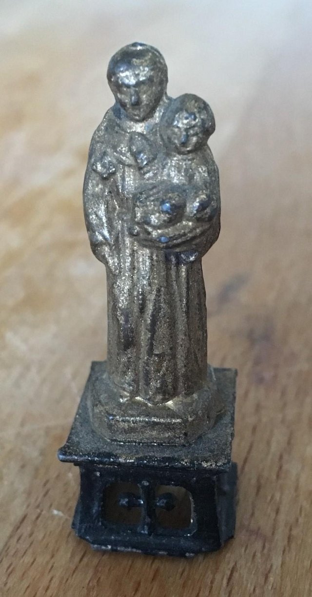 Preview of the first image of Gilt metal statue - dolls house ornament.