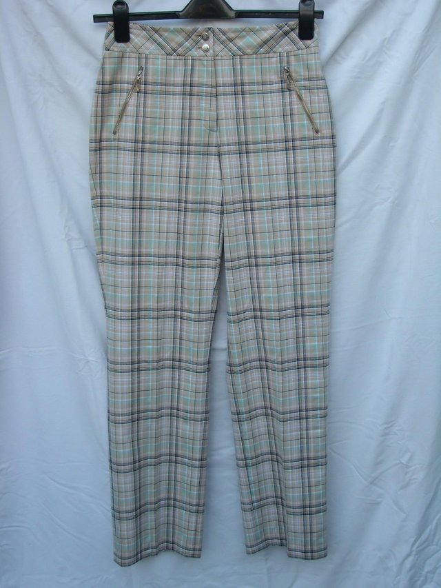 Preview of the first image of GERRY WEBER SPORT Check Trousers – Size 12 NEW!.