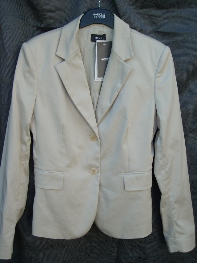 Preview of the first image of MEXX Beige Fitted Jacket Size 12 NEW+Tags.