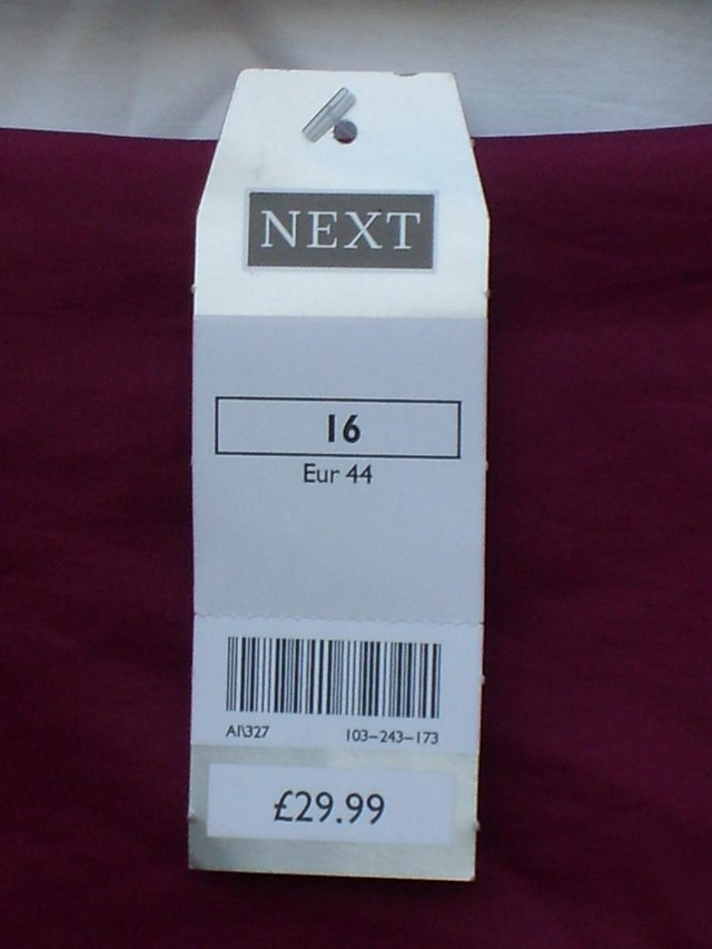 Image 2 of NEXT Red Maxi Evening Skirt Size 16 NEW!