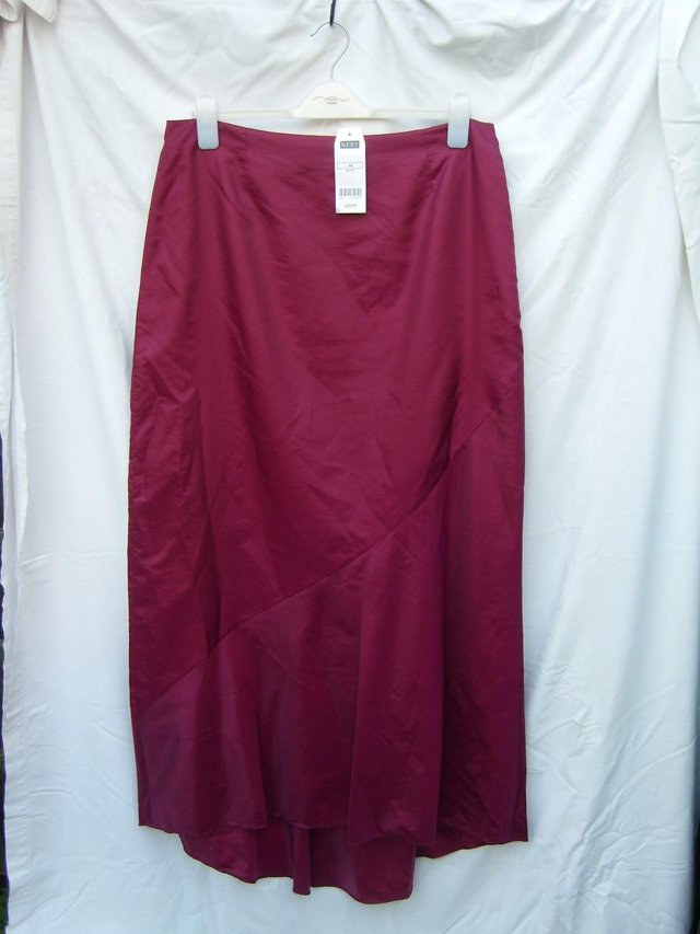 Image 5 of NEXT Red Maxi Evening Skirt Size 16 NEW!