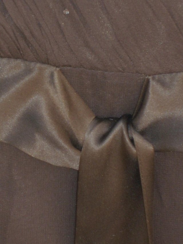 Image 3 of PHASE EIGHT Brown Silk Tea Dress–Size 16
