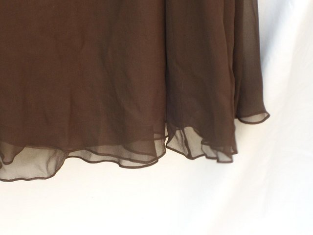 Image 4 of PHASE EIGHT Brown Silk Tea Dress–Size 16