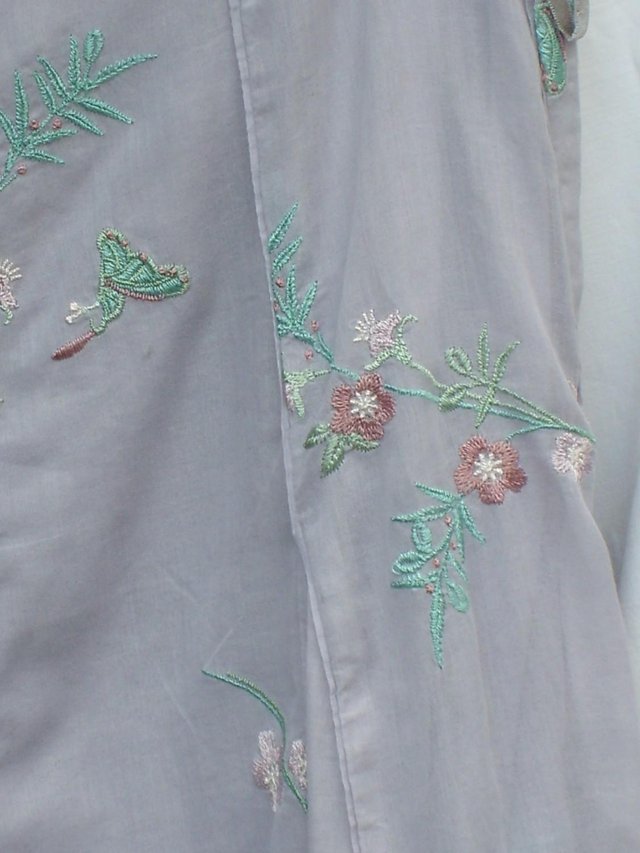 Image 5 of MONSOON Grey Cotton Maxi Skirt – Size 14 – NEW!