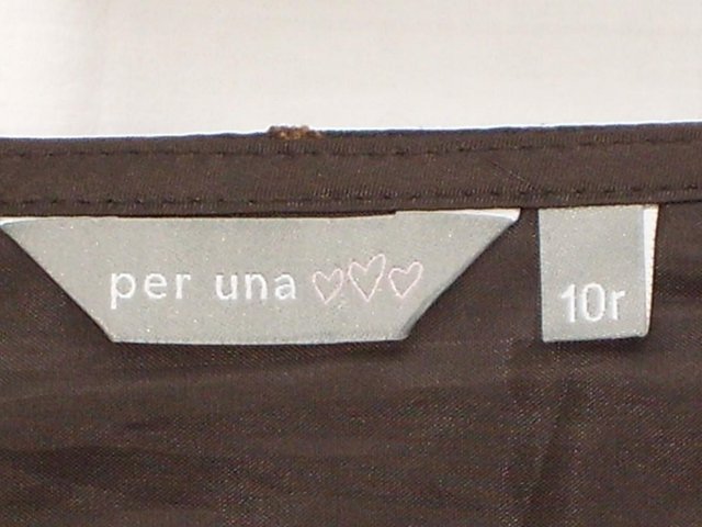 Image 4 of PER UNA Brown & Bronze Maxi Skirt - Size 10R