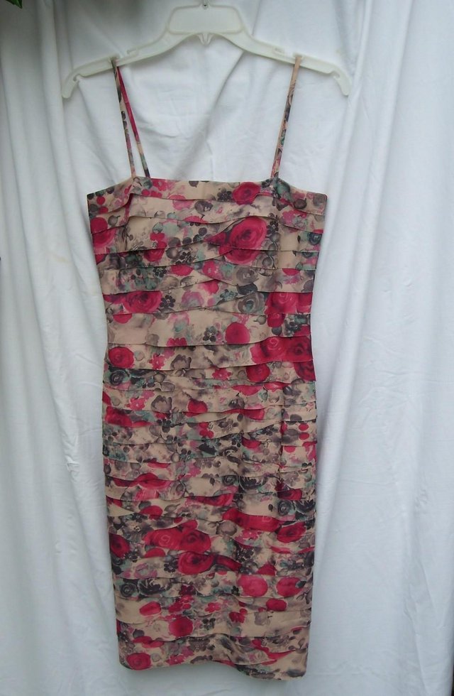 Image 6 of PHASE EIGHT Flower Design Layered Dress – Size 8