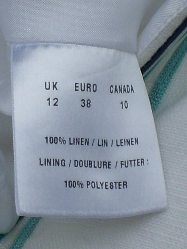 Image 6 of WINDSMOOR White Linen Jacket Top Size 12 NEW