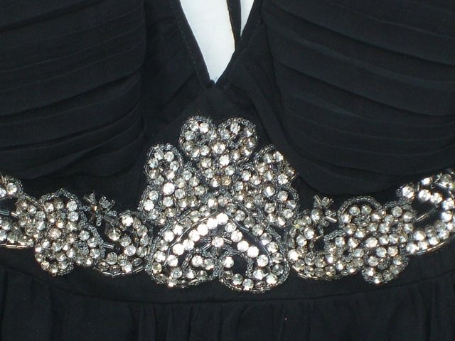 Image 4 of RARE LONDON Black Chiffon Mini Dress - Size 12