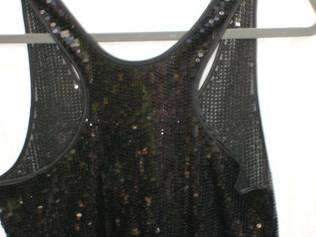 Image 5 of EVENING COLLECTION Black Sequin Mini Dress - Size 10/12