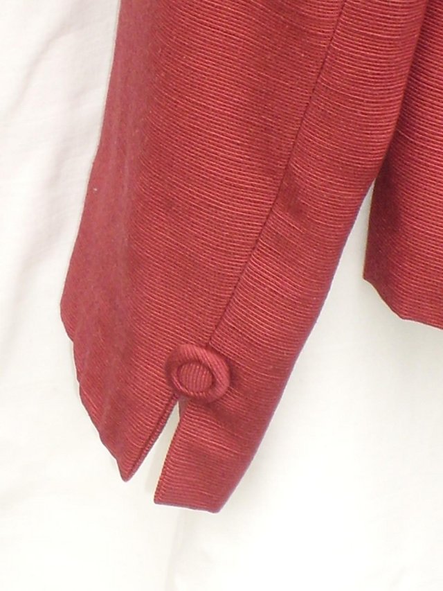 Image 4 of MONSOON Dark Red Silk Jacket – Size 12