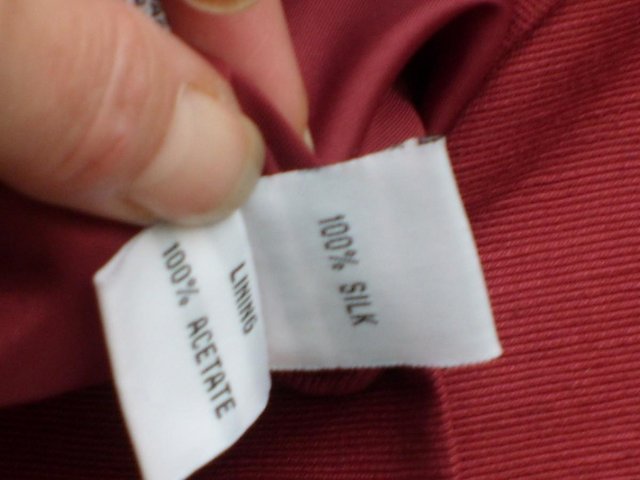 Image 6 of MONSOON Dark Red Silk Jacket – Size 12