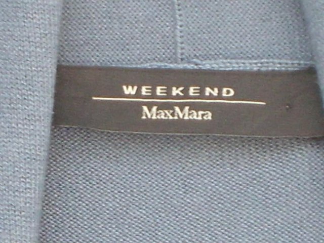 Image 5 of MAX MARA WEEKEND Blue Silk Mix Jacket Top – Size 10 (M)