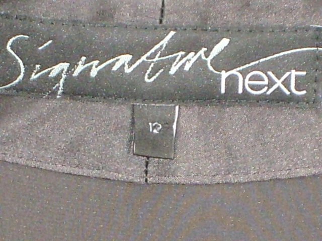 Image 5 of NEXT SIGNATURE Grey/Black Silk Top - Size 16