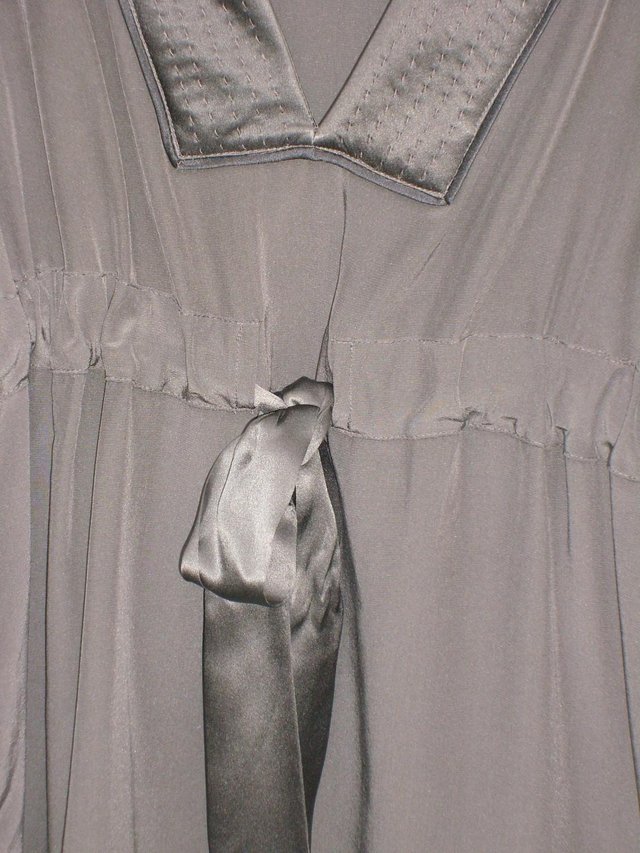 Image 7 of NEXT SIGNATURE Grey/Black Silk Top - Size 16