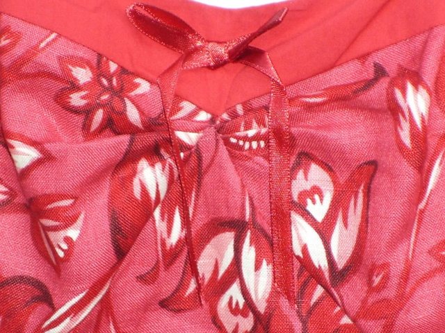 Image 5 of Minuet Red Printed Linen Dress – Size 12
