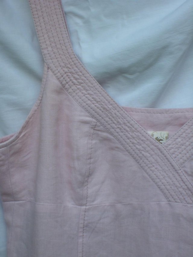 Image 4 of Pietro Filipe Salmon Linen Dress – Size 10