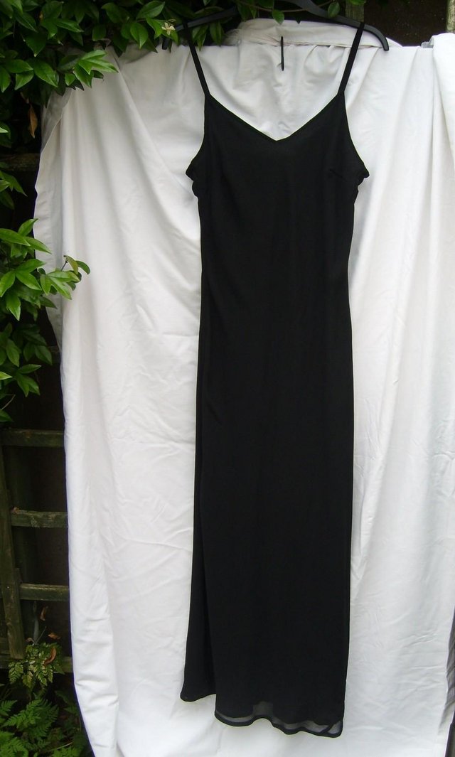 Image 4 of KALEIDOSCOPE Maxi Black Sheath Dress – Size 14
