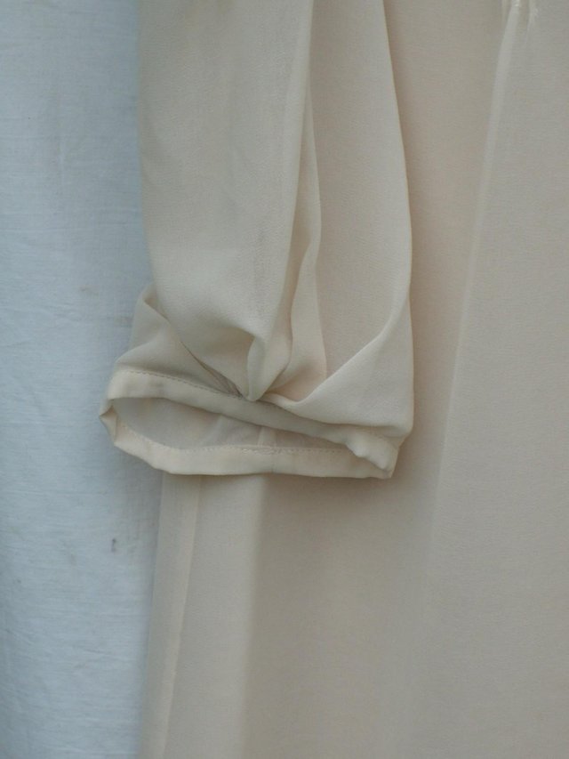 Image 5 of OASIS Cream Shift Dress With Black Detail - Size 12