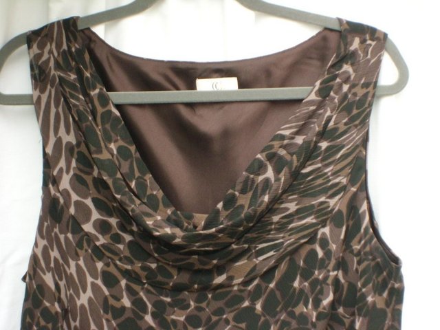 Image 6 of COUNTRY CASUALS Brown Silk Maxi Dress – Size 18