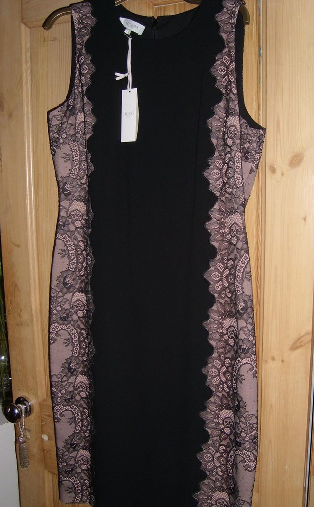 Image 5 of Hobbs Chantilly Dress Size 14 Black/Nude – New With Tags