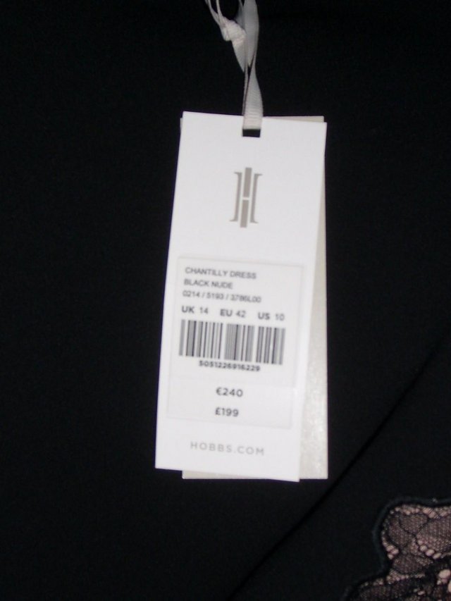 Image 6 of Hobbs Chantilly Dress Size 14 Black/Nude – New With Tags