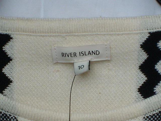 Image 6 of RIVER ISLAND Stripe & Fringed Jumper Top-Size 10-NEW!