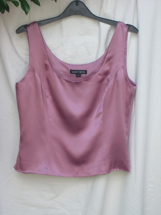 Image 7 of ALBERT NIPON Dusky Pink Top & Skirt–Size 8