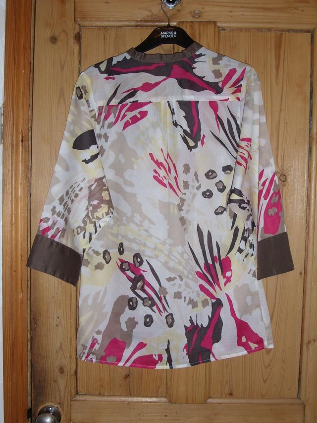 Image 4 of OLSEN Abstract Print Tunic Top – Size 10