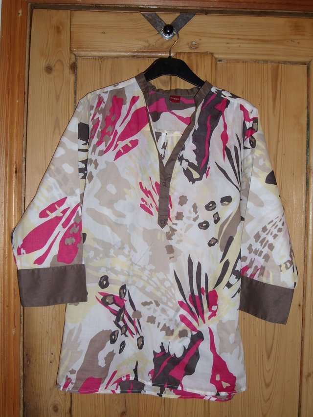 Image 5 of OLSEN Abstract Print Tunic Top – Size 10