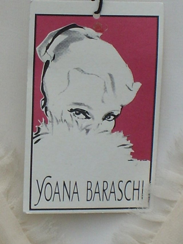 Image 4 of YOANA BARASCHI Cream Chiffon Ruffle Top–Size 16-NEW!