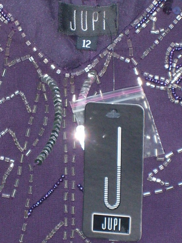 Image 4 of JUPI Purple Beaded Top – Size 12 – NEW!