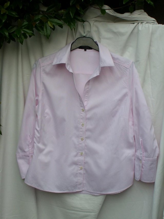 Image 5 of JAEGER Classic Pink Cotton Shirt Top – Size 12
